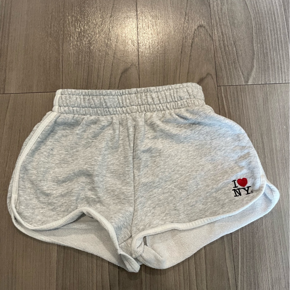 Cotton On Women’s Gray Shorts with I Love NY Embroidery